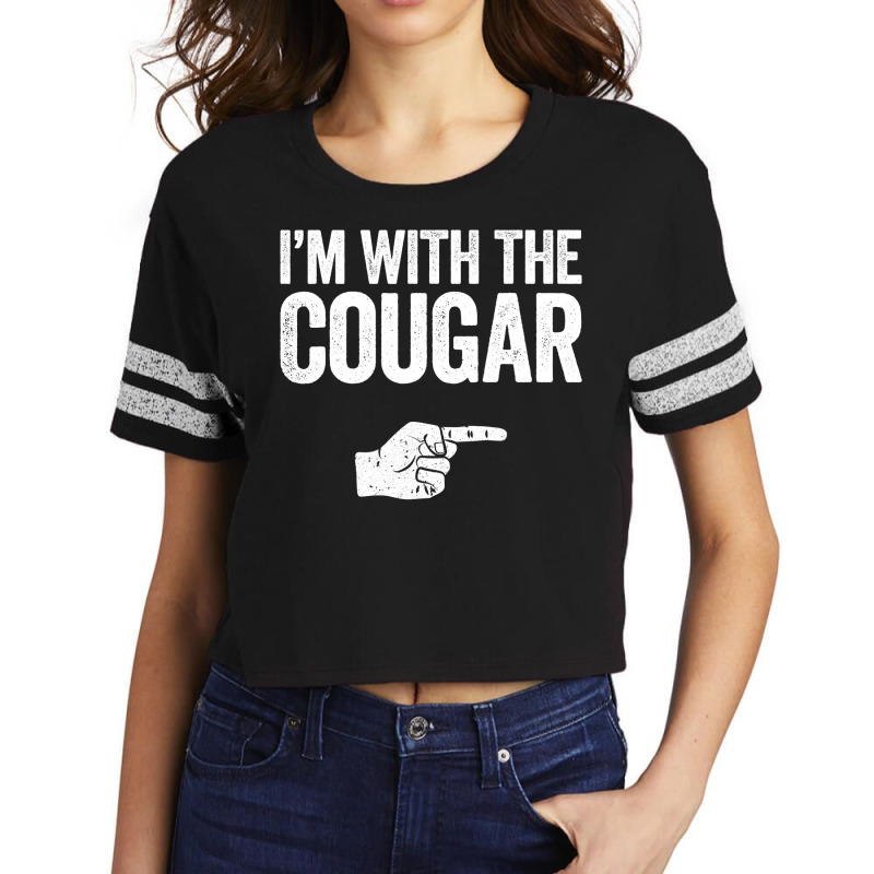 I'm With The Cougar T-shirt Matching Cougar Costume , Best Gift, Costu Scorecard Crop Tee by CUSER3772 | Artistshot