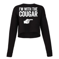 I'm With The Cougar T-shirt Matching Cougar Costume , Best Gift, Costu Cropped Sweater | Artistshot