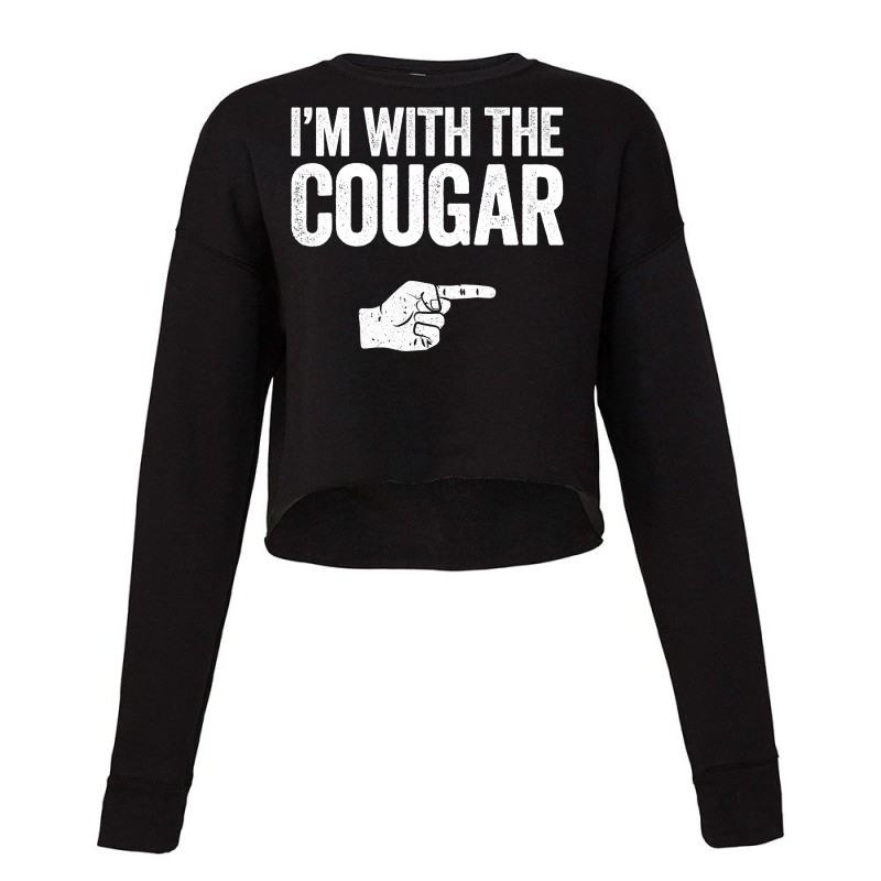 I'm With The Cougar T-shirt Matching Cougar Costume , Best Gift, Costu Cropped Sweater by CUSER3772 | Artistshot