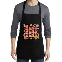 Groovy Mama One Thankful Mama Thanksgiving Mors Day , Best Gift, Costu Medium-length Apron | Artistshot