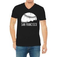 Sf City Skyline Shirt - San Francisco City Baseball , Best Gift, Costu V-neck Tee | Artistshot