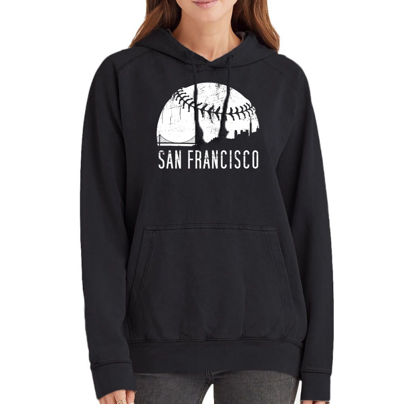 Sf City Skyline Shirt - San Francisco City Baseball , Best Gift, Costu Vintage Hoodie | Artistshot