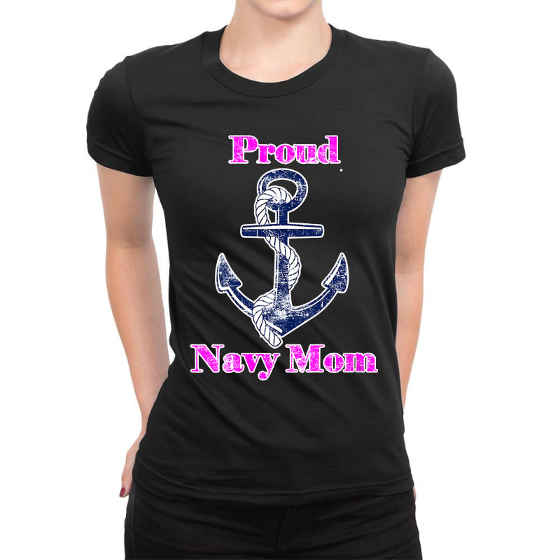 Womens Navy Proud Mom Original Naval Family Navy Gift , Best Gift, Cos Ladies Fitted T-Shirt by CUSER3772 | Artistshot