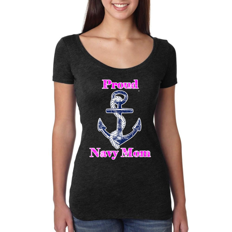 Womens Navy Proud Mom Original Naval Family Navy Gift , Best Gift, Cos Women's Triblend Scoop T-shirt by CUSER3772 | Artistshot