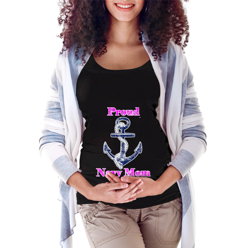 Womens Navy Proud Mom Original Naval Family Navy Gift , Best Gift, Cos Maternity Scoop Neck T-shirt by CUSER3772 | Artistshot