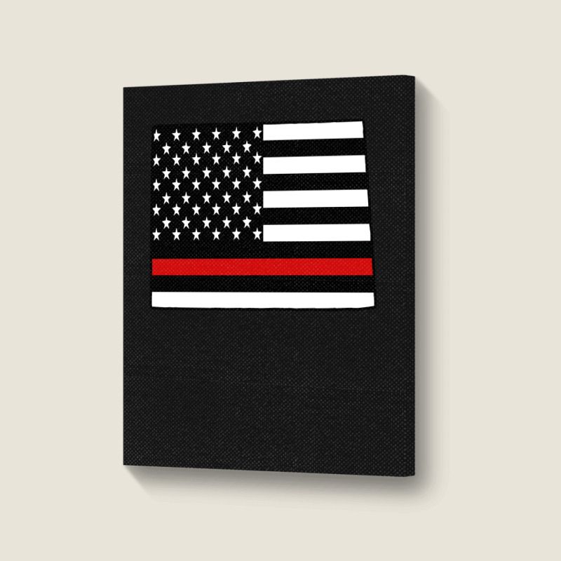 Firefighter T  Shirt Colorado Firefighter Thin Red Line T  Shirt Portrait Canvas Print | Artistshot