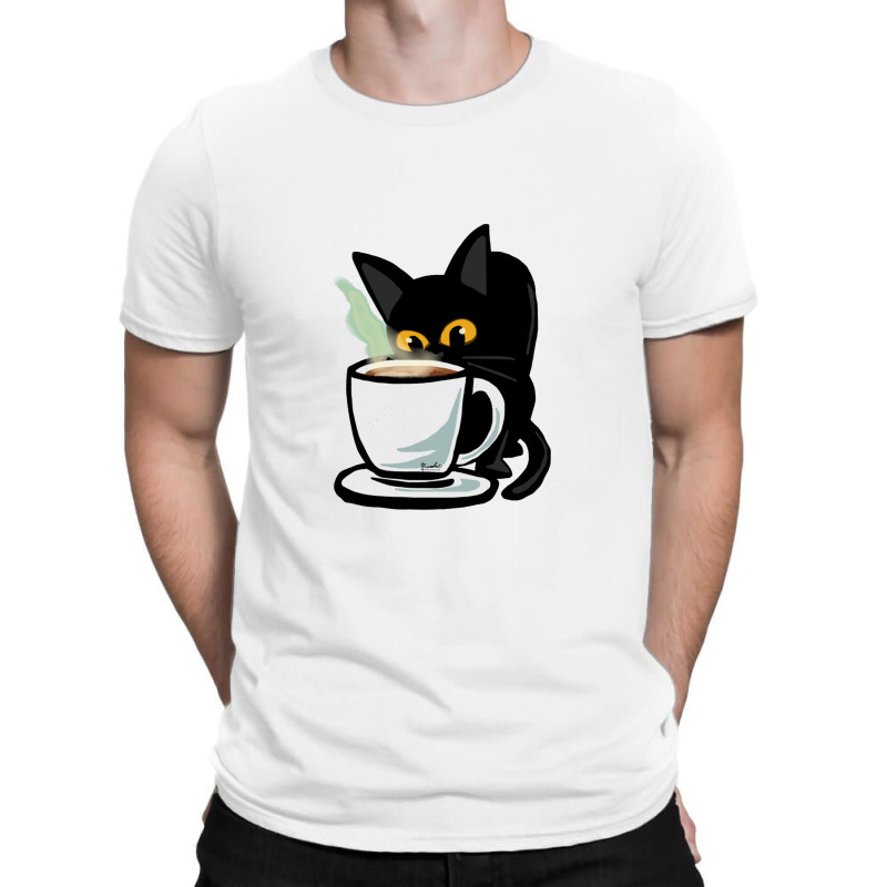 Coffee Cat T-shirt | Artistshot