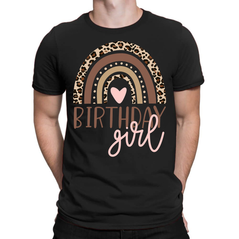 Birthday Girl Leopard Rainbow Birthday Party Family , Best Gift, Costu T-shirt | Artistshot