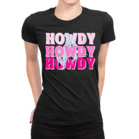 Howdy Cowgirl Vintage Horse Bucking Western Bachelorette Ladies Fitted T-shirt | Artistshot