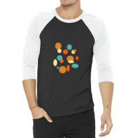 Colorful Geometric Circles Lines Mid Century 3/4 Sleeve Shirt | Artistshot