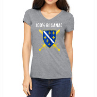 Bosnian Veteran Flag Bosnia And Herzegovina Balkan Gift Zip Hoodie Women's V-neck T-shirt | Artistshot