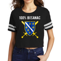 Bosnian Veteran Flag Bosnia And Herzegovina Balkan Gift Zip Hoodie Scorecard Crop Tee | Artistshot