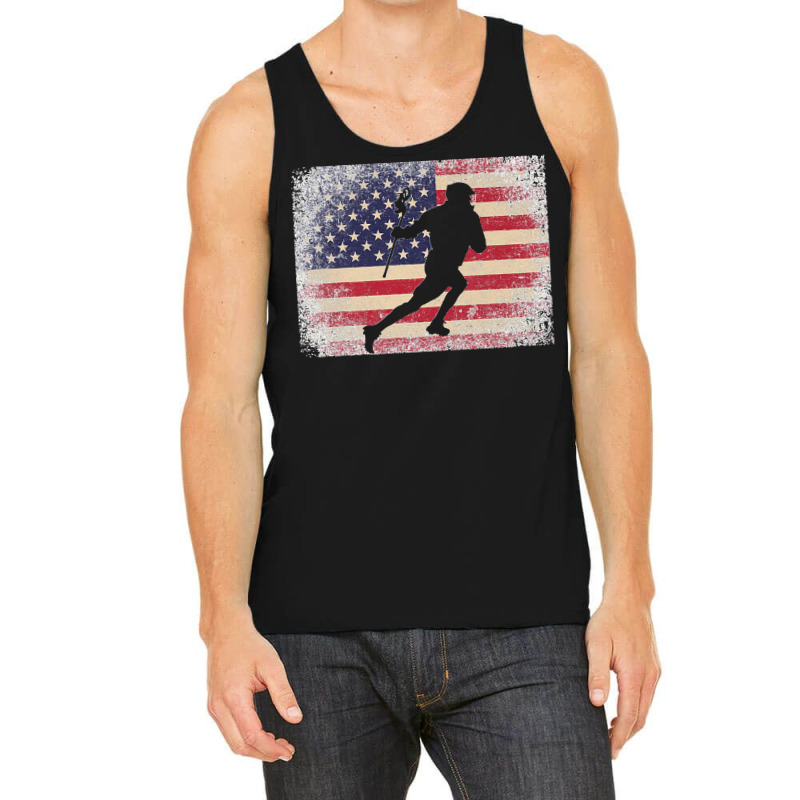 Lacrosse 4th Of July Gift American Flag Usa  Ball Stick Premium Tank Top by EaglesonBonnie | Artistshot