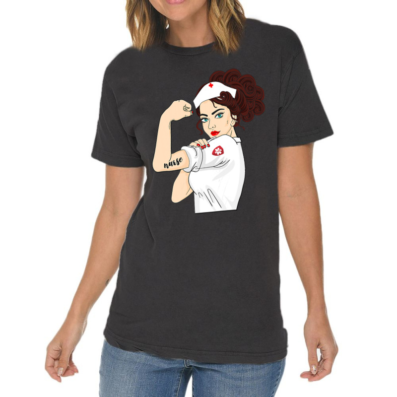 Womens Nurse Strong Woman Warrior Love Nursing T Shirt Vintage T-shirt | Artistshot