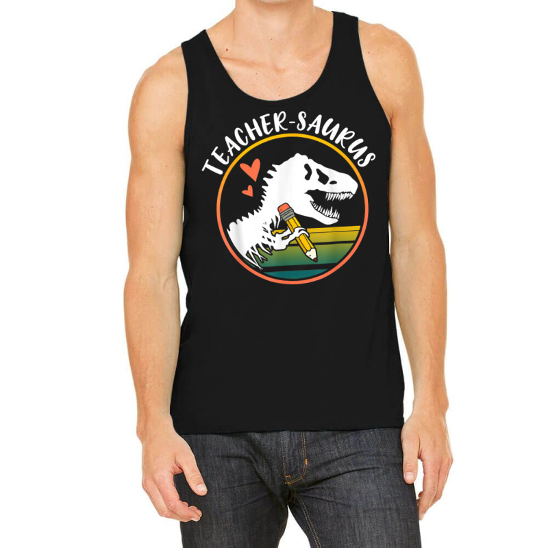 Teacher Saurus Funny Dinosaur Teacher Design T Rex Design , Best Gift, Tank Top | Artistshot