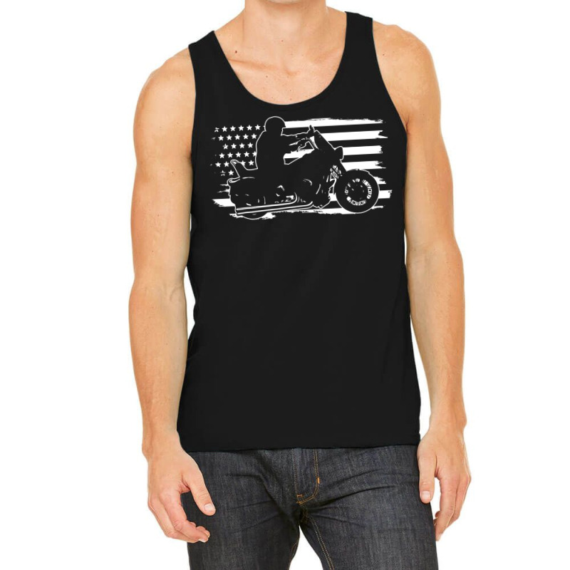 Patriotic Motorcycle Vintage American Us Flag Biker , Best Gift, Costu Tank Top | Artistshot