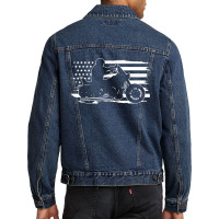 Patriotic Motorcycle Vintage American Us Flag Biker , Best Gift, Costu Men Denim Jacket | Artistshot