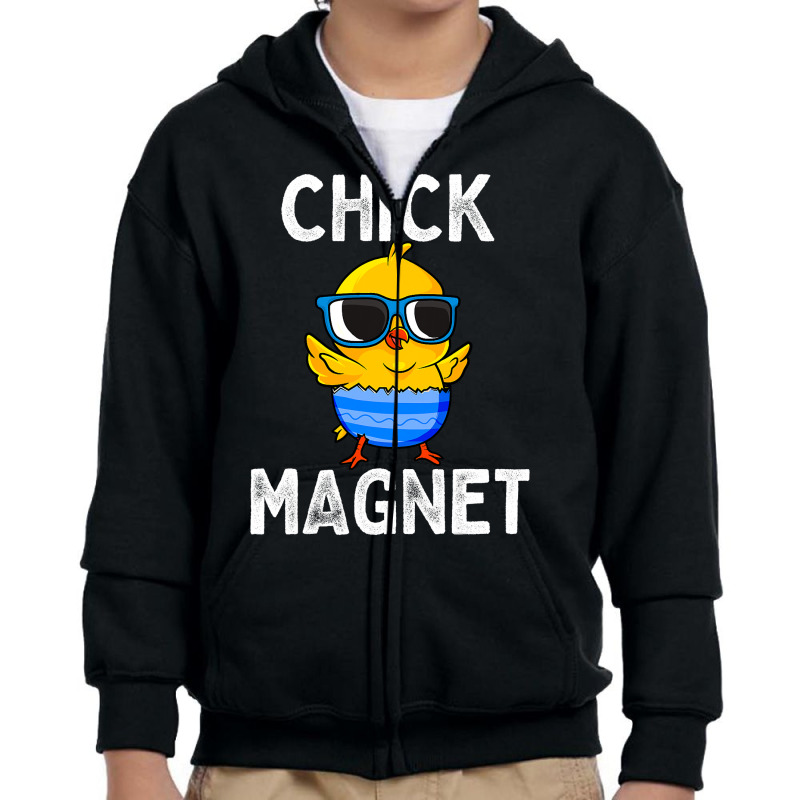 Chick Magnet Funny Easter Cute Baby Chicken Lover Kids Boys T Shirt Youth Zipper Hoodie by DianneHenderson91 | Artistshot