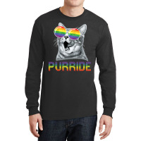 Funny Cat Gay Pride T-shirt Rainbow Sunglasses Lgbtq, Best Gift, Costu Long Sleeve Shirts | Artistshot