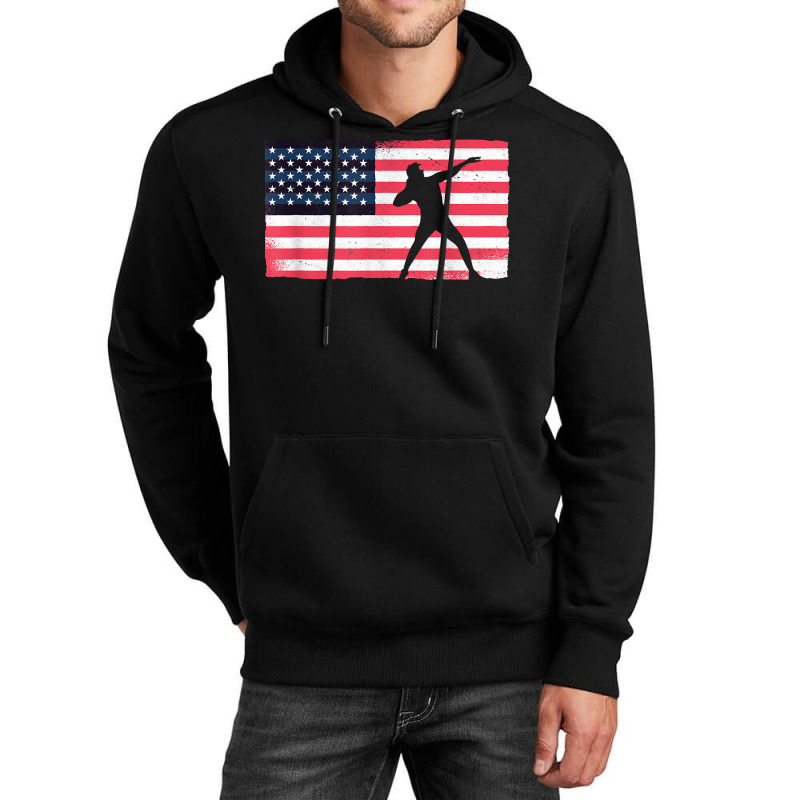 Shot Putter American Flag Usa Throw Track And Field Shot Put T Shirt Unisex Hoodie by ToanJeiza | Artistshot