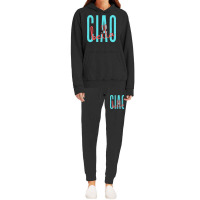 Ciao Bella Italian Quote For Italy Lovers Sweatshirt Hoodie & Jogger Set | Artistshot