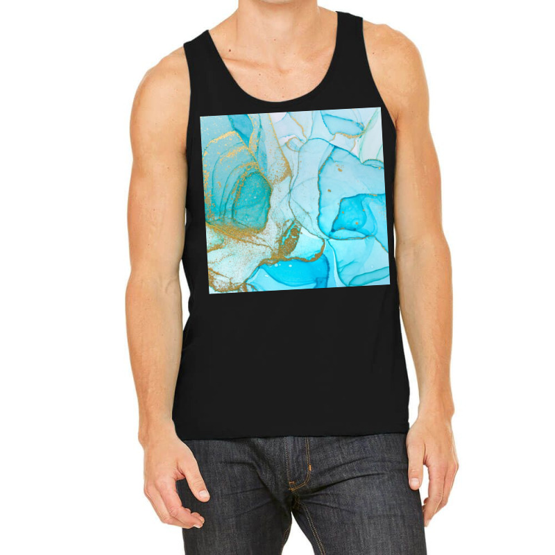 Alcohol Ink Blue Abstract Background Ocean Style Tank Top by Patricia G | Artistshot