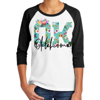 Oklahoma Floral For Light Youth 3/4 Sleeve | Artistshot