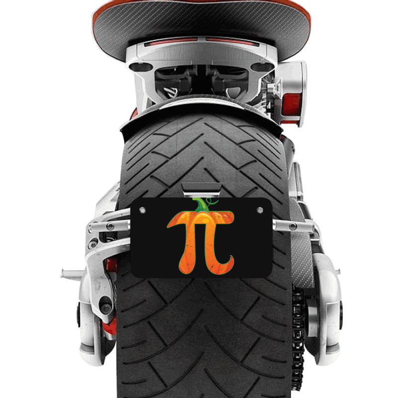 Pumpkin Pi Halloween Costume T  Shirt Funny Pumpkin Pi Halloween Costu Motorcycle License Plate | Artistshot