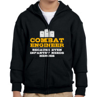 Combat Engineer   Engineer Gifts   Army Engineering T Shirt Youth Zipper Hoodie | Artistshot