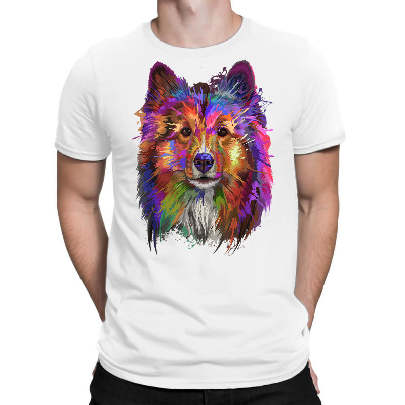 Splash Art Shetland Sheepdog T Shirt  Cute Sheltie Gifts T Shirt T-shirt | Artistshot