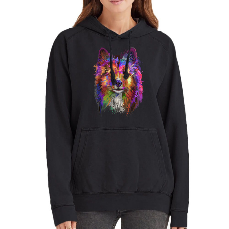 Splash Art Shetland Sheepdog T Shirt  Cute Sheltie Gifts T Shirt Vintage Hoodie | Artistshot