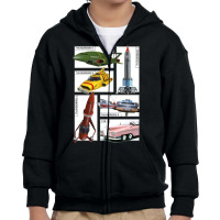 Thunderbirds Vehicles, Ideal Gift, Birthday Present Youth Zipper Hoodie | Artistshot