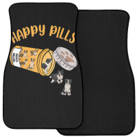 Happy Pills Border Collie Dog Lover T Shirt Front Car Mat | Artistshot