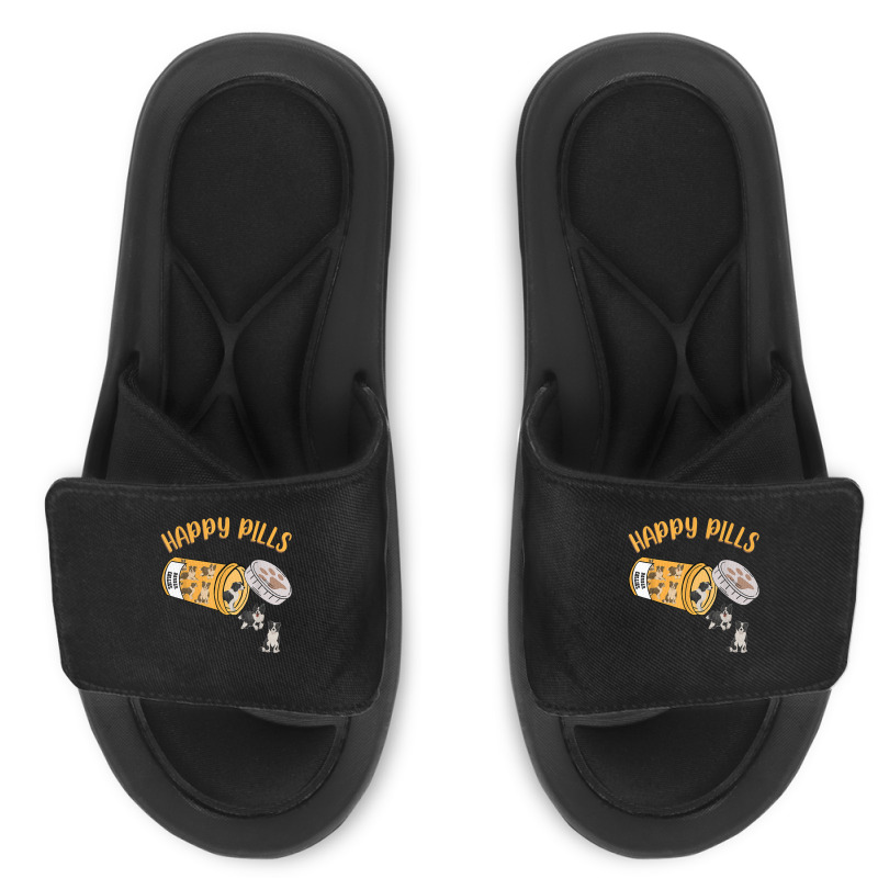 Happy Pills Border Collie Dog Lover T Shirt Slide Sandal | Artistshot