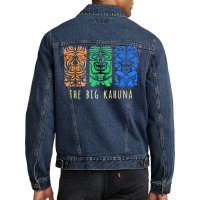 Hawaii Tiki Polynesian Big Kahuna Surfer Retro Hawaiian T Shirt Men Denim Jacket | Artistshot