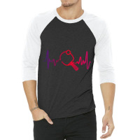 Cool Ping Pong Shirt   Heartbeat Table Tennis Tee 3/4 Sleeve Shirt | Artistshot