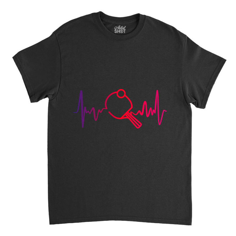 Cool Ping Pong Shirt   Heartbeat Table Tennis Tee Classic T-shirt by DianneHenderson91 | Artistshot