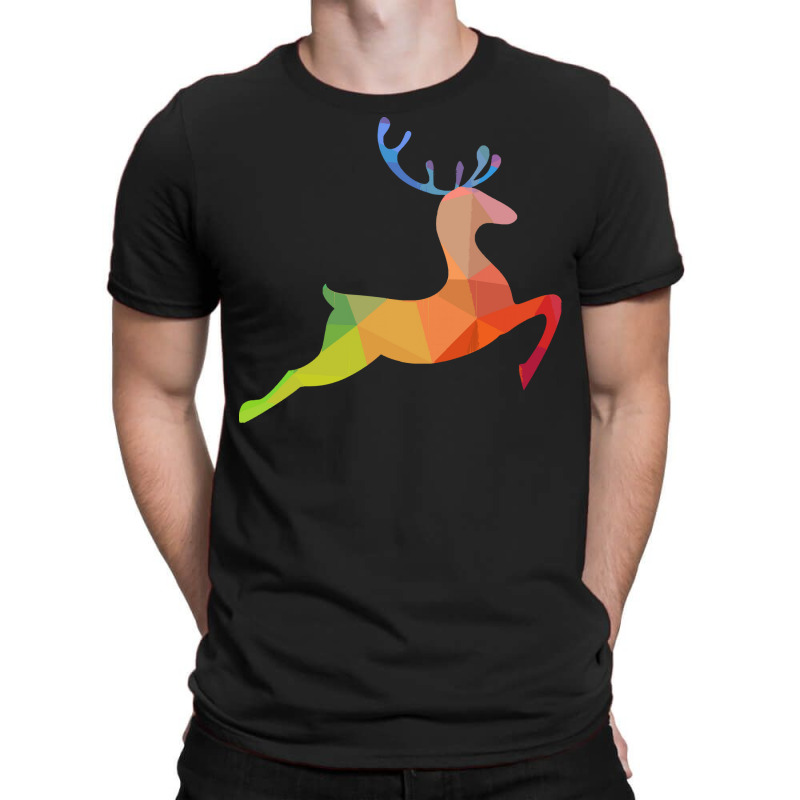 Running Deer T  Shirtrunning Deer Abstract Design T  Shirt T-Shirt by gail93766 | Artistshot