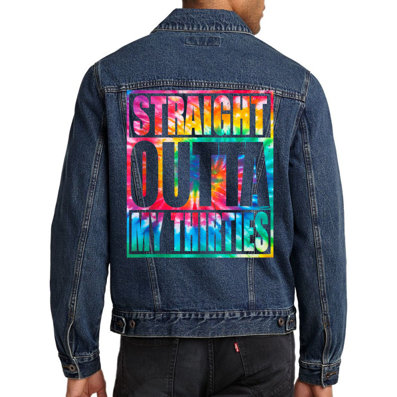 Straight Outta My Thirties T Shirt Funny 40th Birthday Tank Top Men Denim Jacket | Artistshot