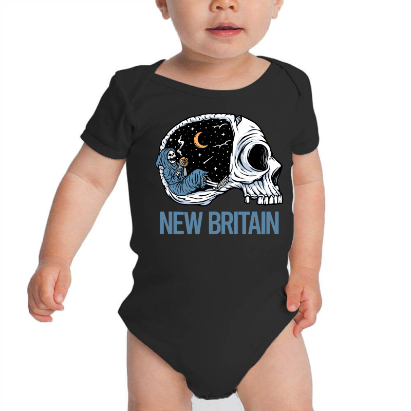 New Britain T  Shirt Chilling Skeleton New Britain T  Shirt Baby Bodysuit | Artistshot