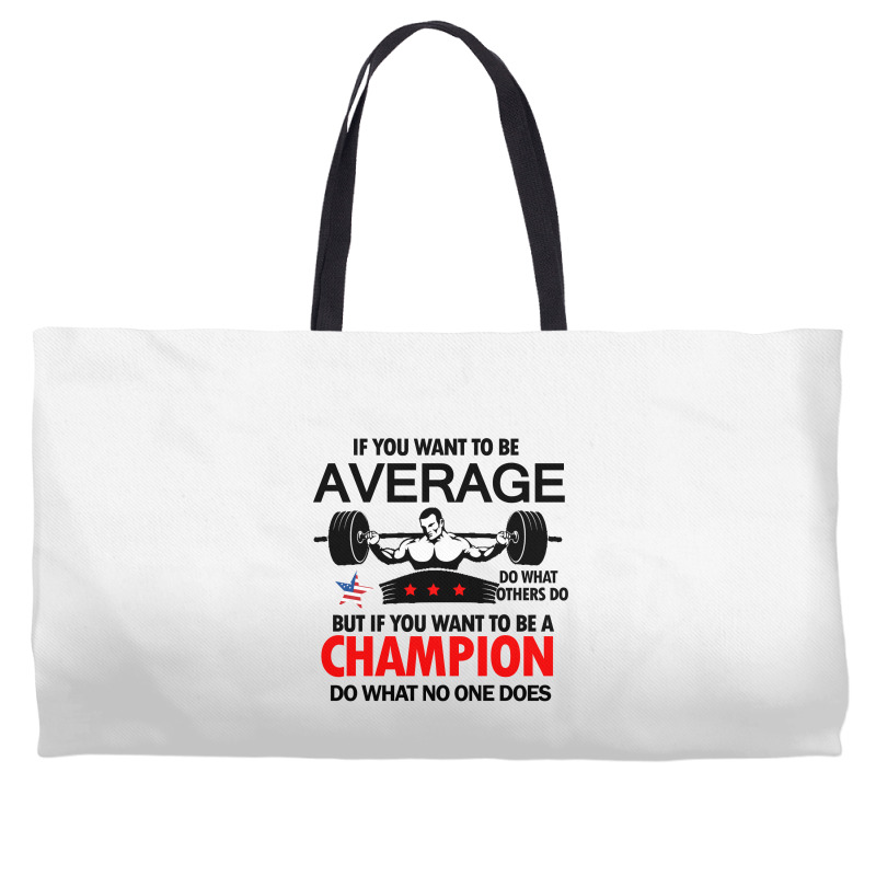 Weightlifter Champion Shirt Weekender Totes | Artistshot