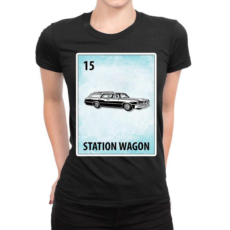 Station Wagon Mexican Cards T Shirt Ladies Fitted T-Shirt by DarleneLee89 | Artistshot