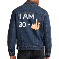 I Am 30 Plus 1 Funny 31st Birthday Gift Born In 1988 T Shirt Men Denim Jacket | Artistshot