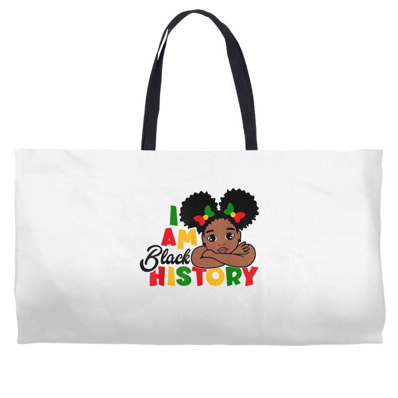 I Am Black History Shirt For Kids Girls Black History Month T Shirt Weekender Totes | Artistshot