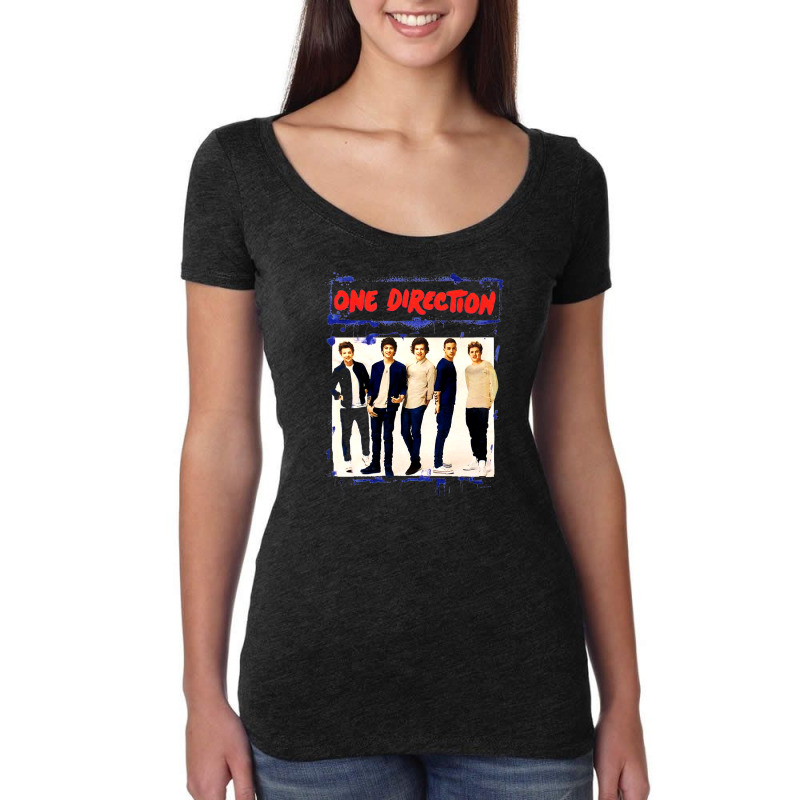 Spray Paint Blue 1 Direction Women's Triblend Scoop T-shirt | Artistshot