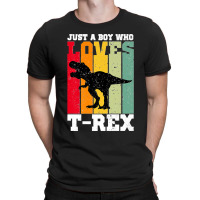 Just A Boy Who Loves T Rex Dinosaur Premium T-shirt | Artistshot