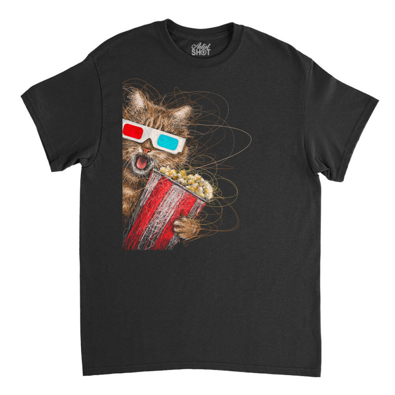 Cinema Cat Classic T-shirt | Artistshot