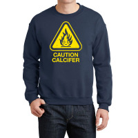 Caution Calcifer Crewneck Sweatshirt | Artistshot