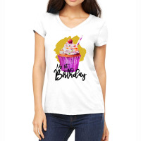 My First Birthday Girl Women's V-neck T-shirt | Artistshot