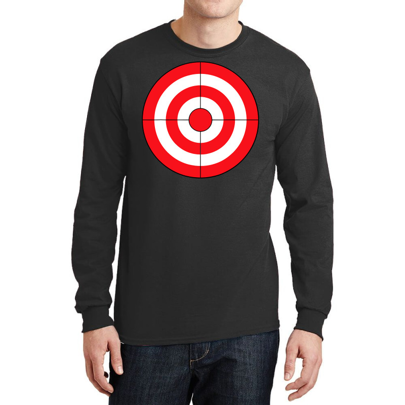 Bulls Eye Target Lazy Diy Halloween Costume Darts Shooting T Shirt Long Sleeve Shirts | Artistshot